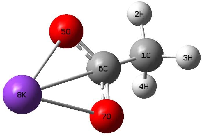 Potassium Acetate Formula Structure