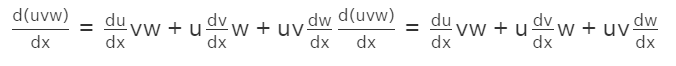 Product Rule of More Than Two Functions