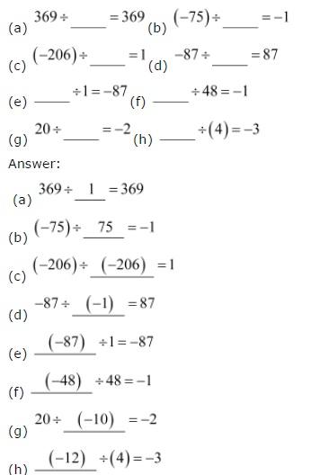 NCERT Solutions for Class 7 Maths Integers Exercise 1.4