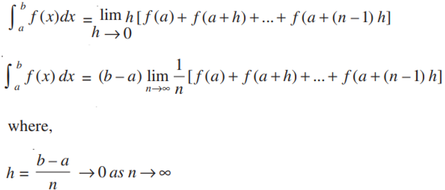 Definite Integral as Limit of Sum