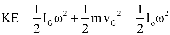 formula for Kinetic energy of object in general plane motion 