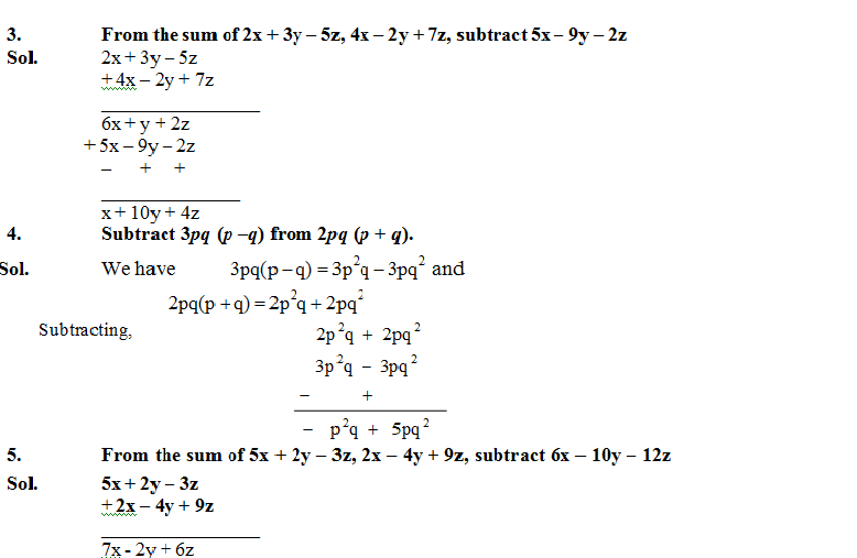 Subtraction