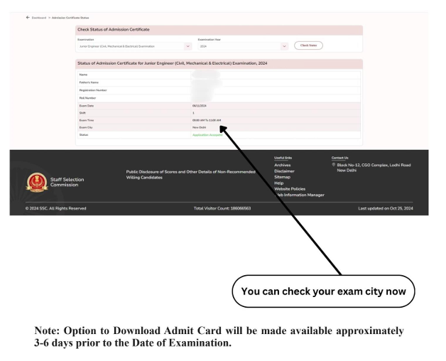 ssc admit card