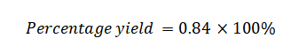 Percentage Yield