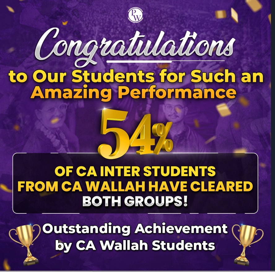 PW CA Intermediate Toppers Shine Bright with a Remarkable 54% Success Rate