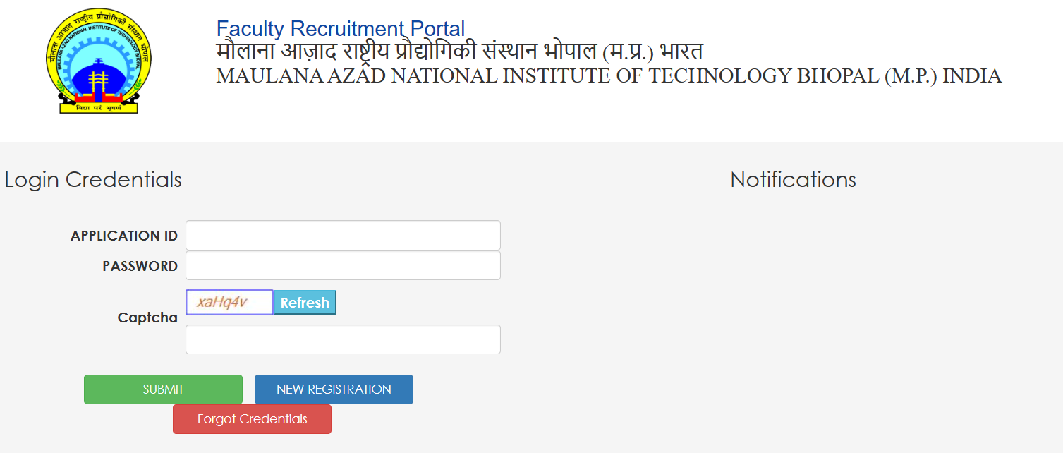 MANIT Faculty Recruitment 2024