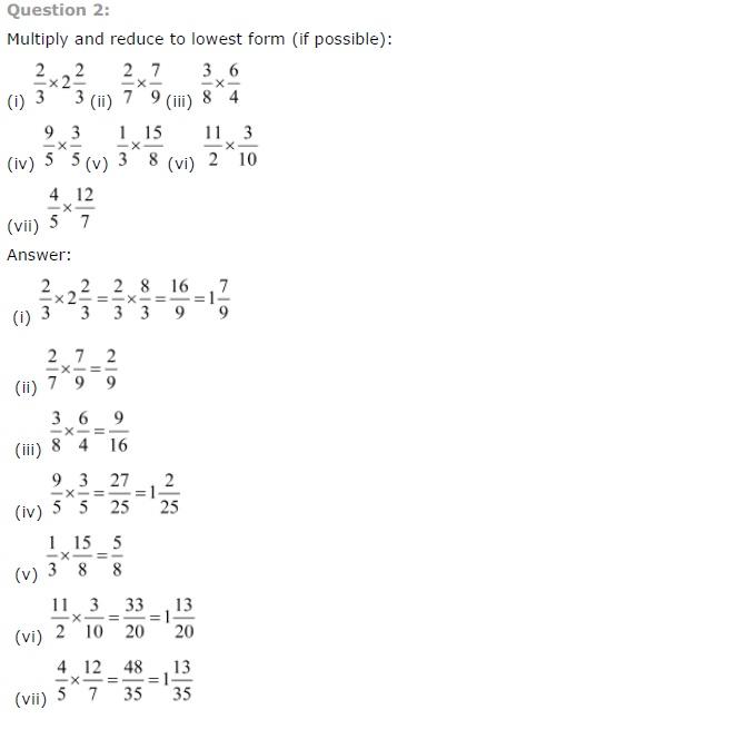 NCERT Solutions for Class 7 Maths Fractions and Decimals Exercise 2.3
