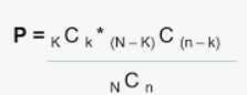 hypergeometric distribution formula