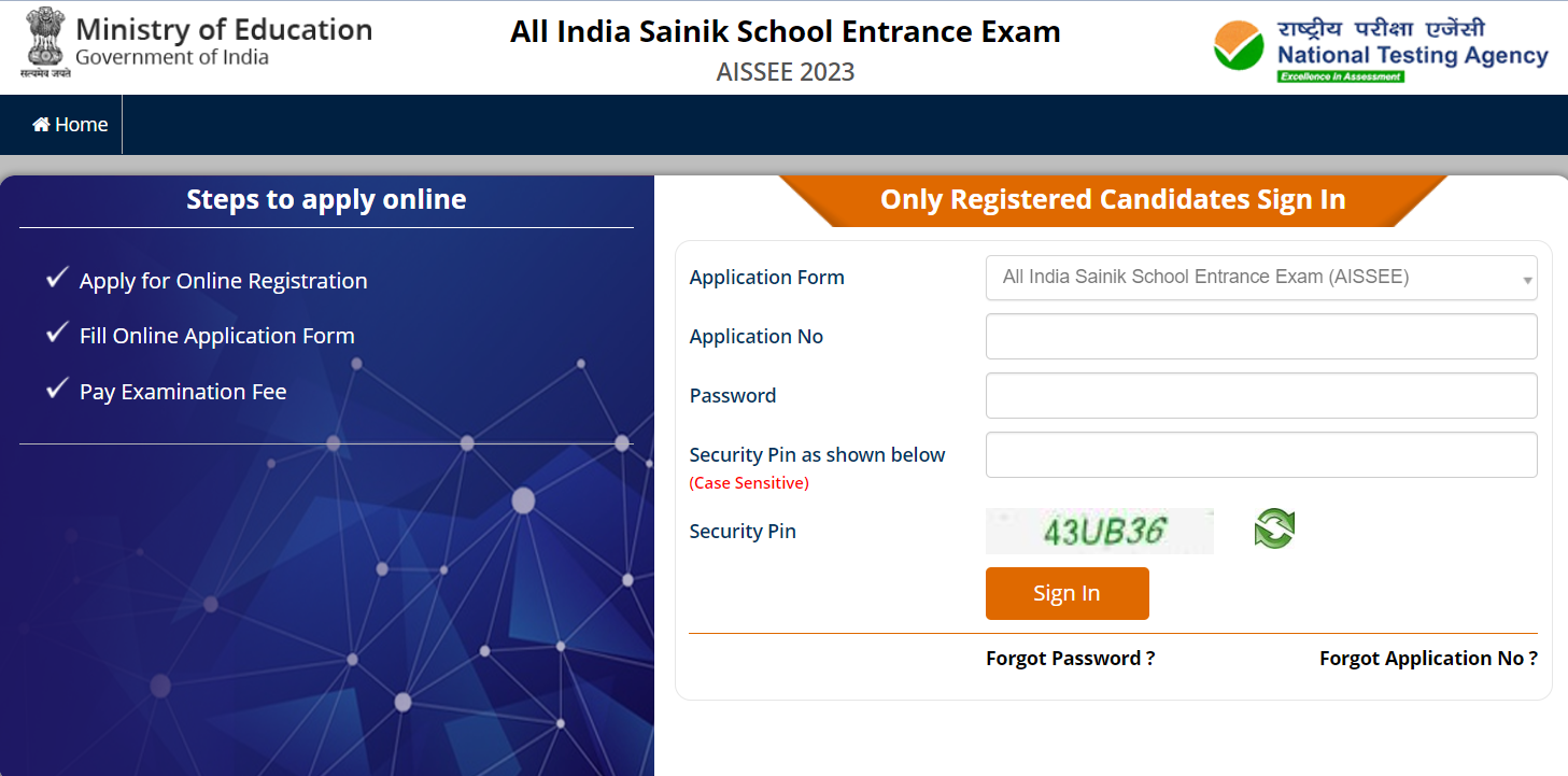 AISSEE Application Form 2024