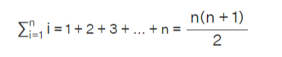 Sum of the first n natural numbers