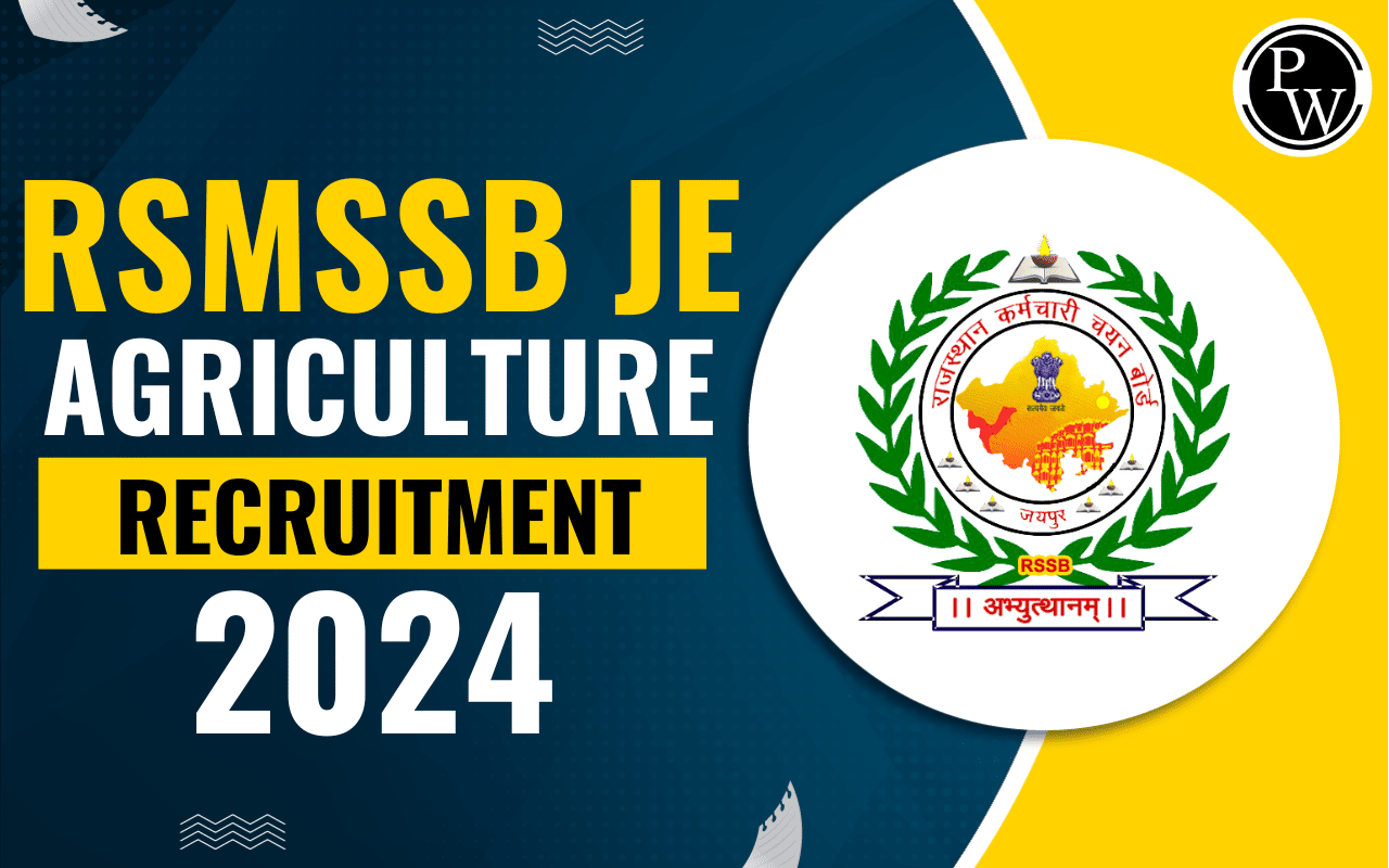 RSMSSB JE Agriculture Recruitment 2024