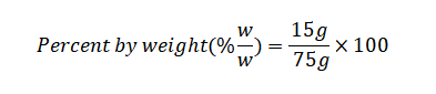 Percent by weight