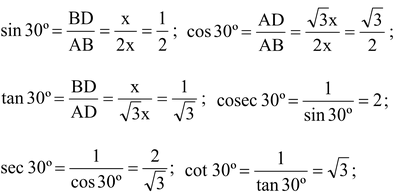 Trigonometric Ratios Of Some Specific Angles