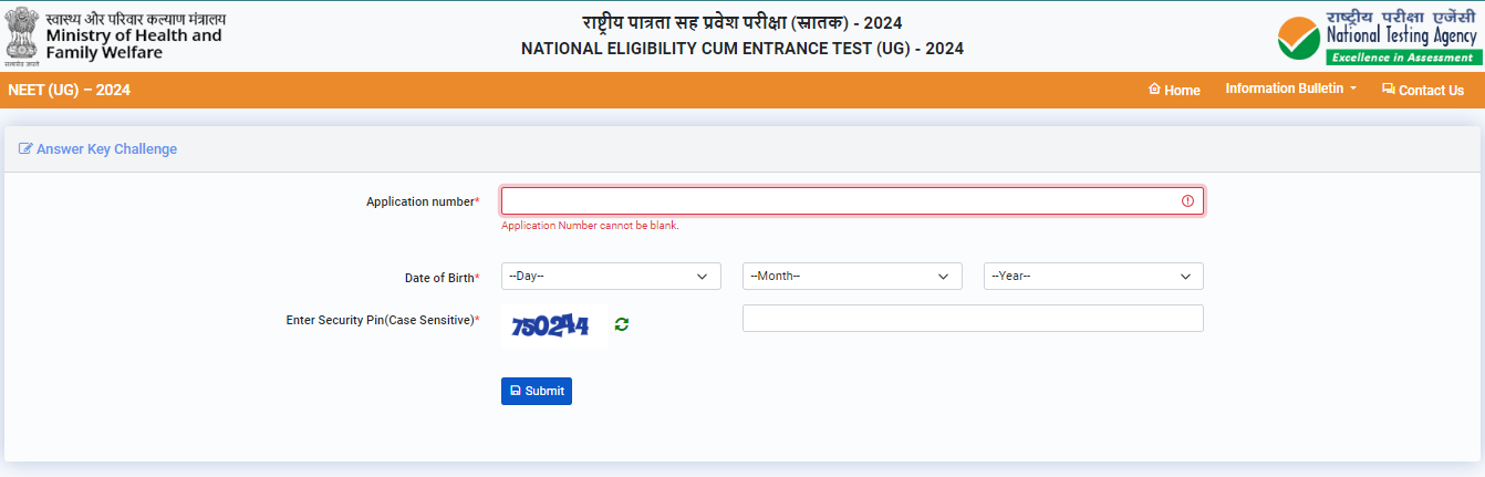 NEET Challenge window