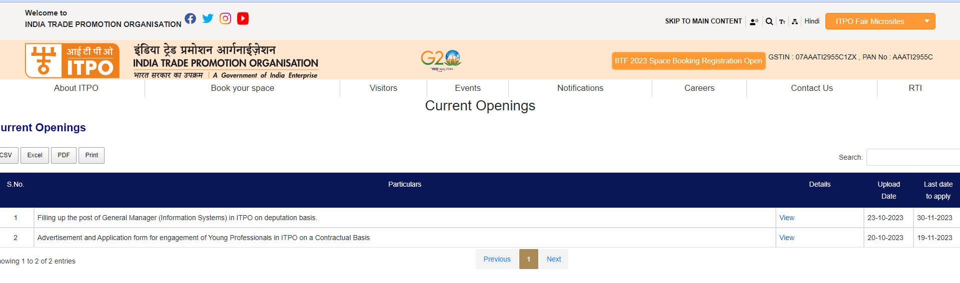 ITPO Recruitment 2023