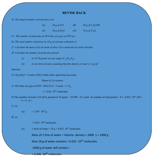 Mole Concept basics 