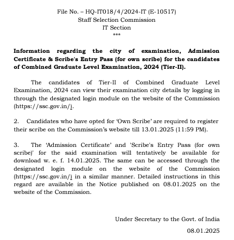 ssc cgl tier 2 application status