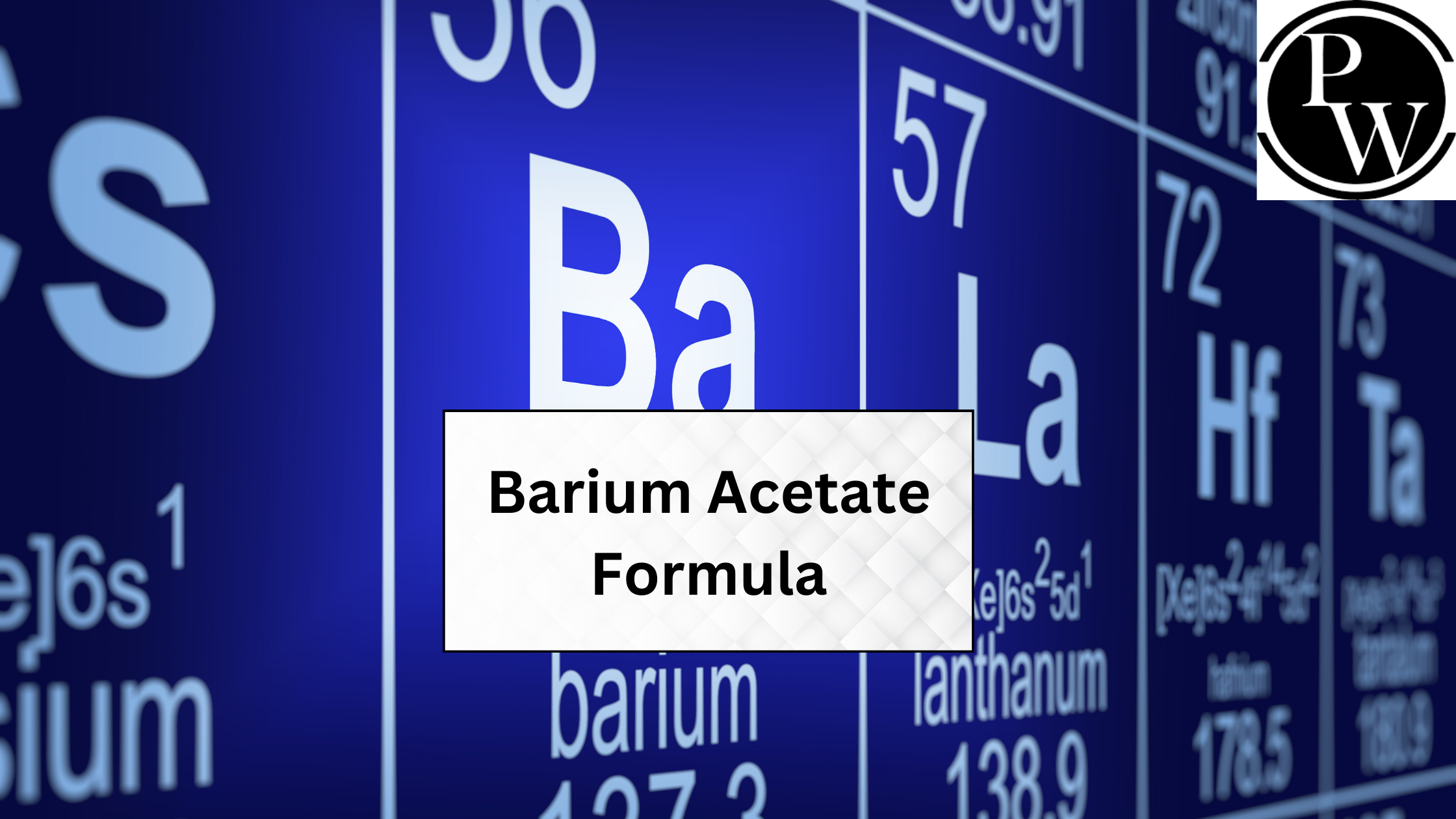 Barium Acetate Formula