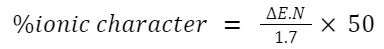 Formula for Percent Ionic Character