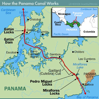 Panama Canal Map