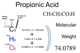 Propionic acid Formula and Molecular Weight 