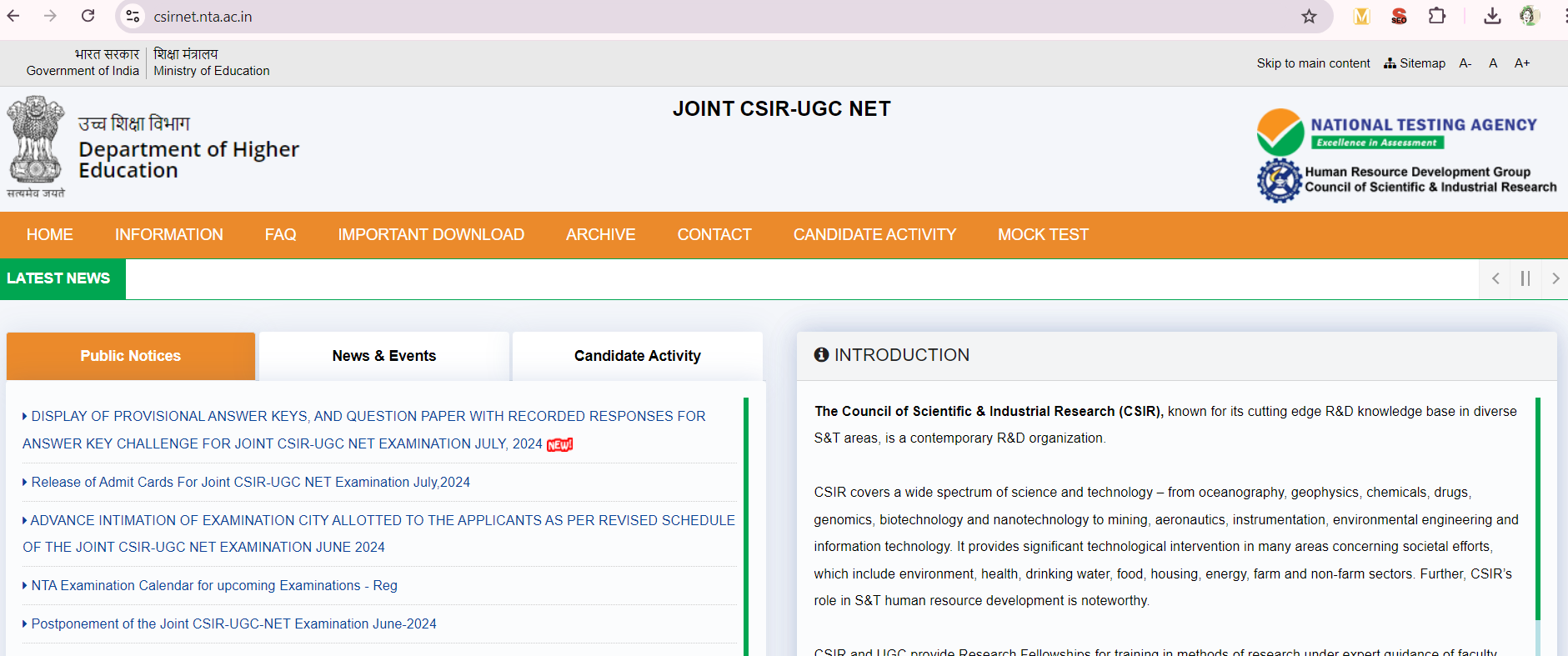 CSIR NET Life Science Cut Off 202