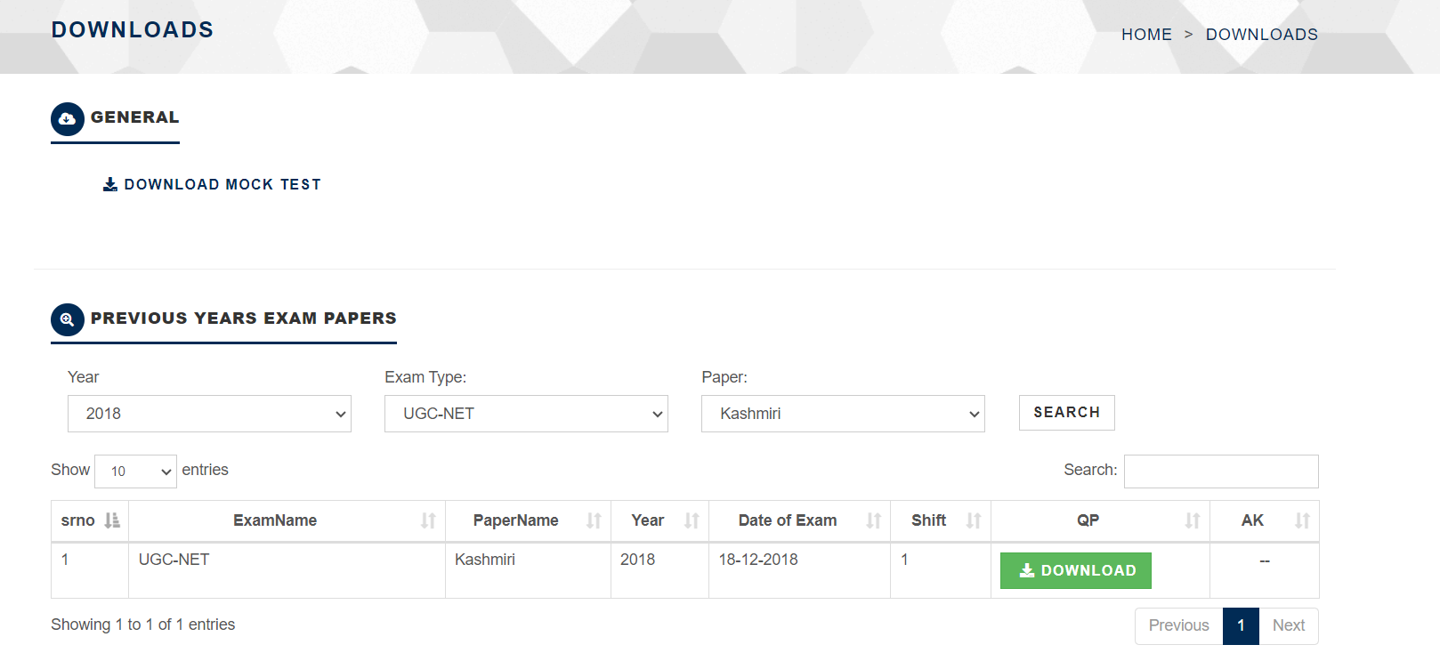 UGC NET Kashmiri previous year question papers