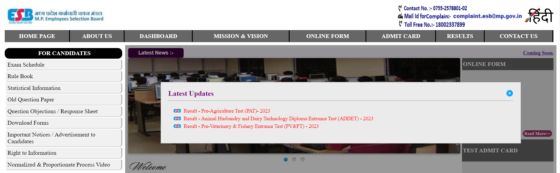 MPPEB Group 5 Result 2023