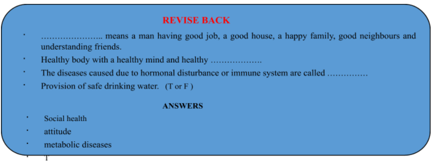 Human Health and Diseases