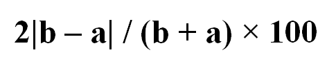 Percent Difference Formula