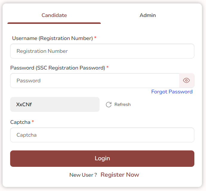 SSC JE Login