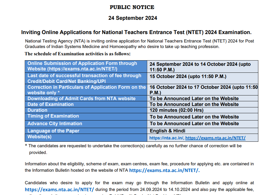 NTET 2024