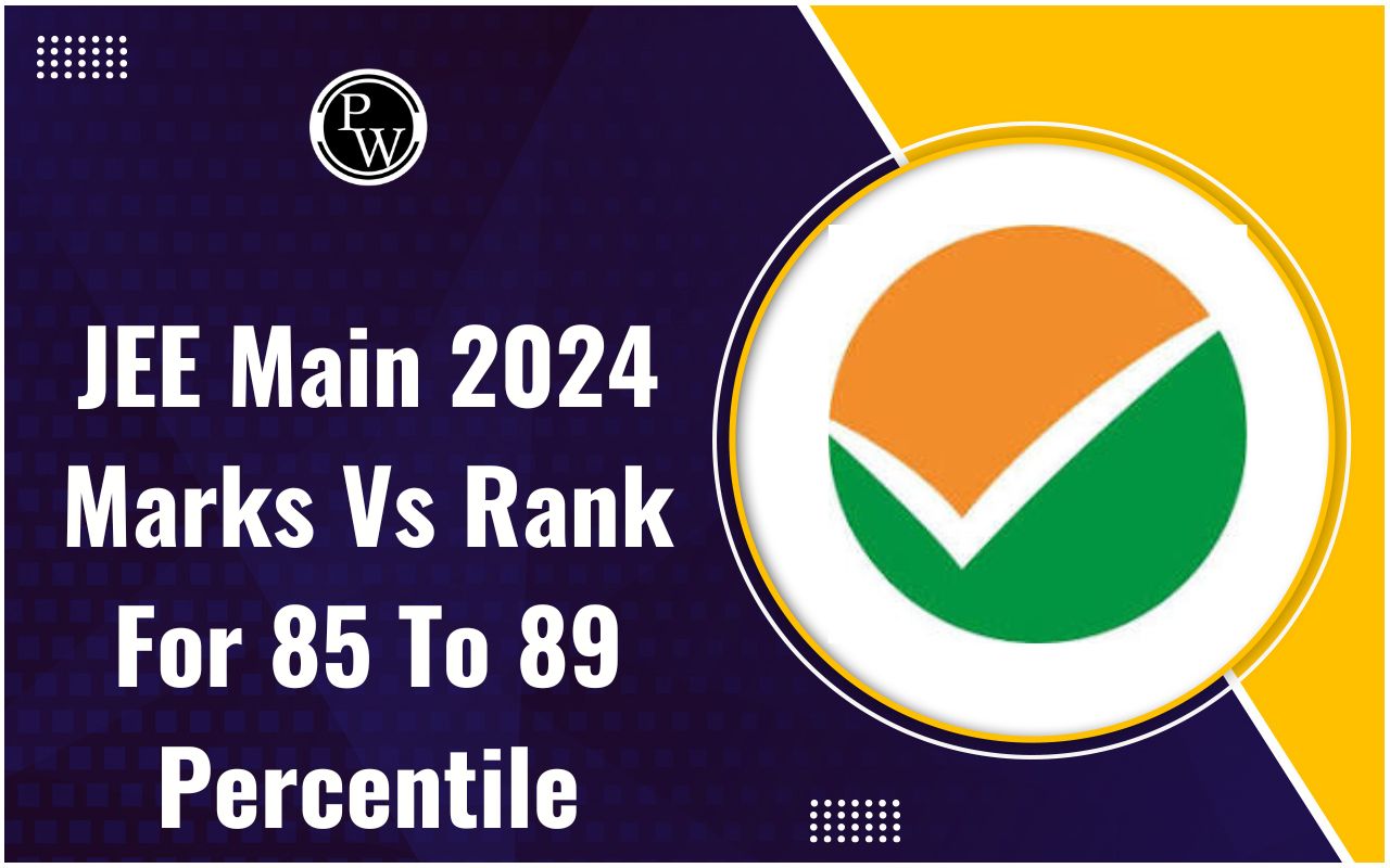 JEE Main 2024 Marks Vs Rank For 85 To 89 Percentile