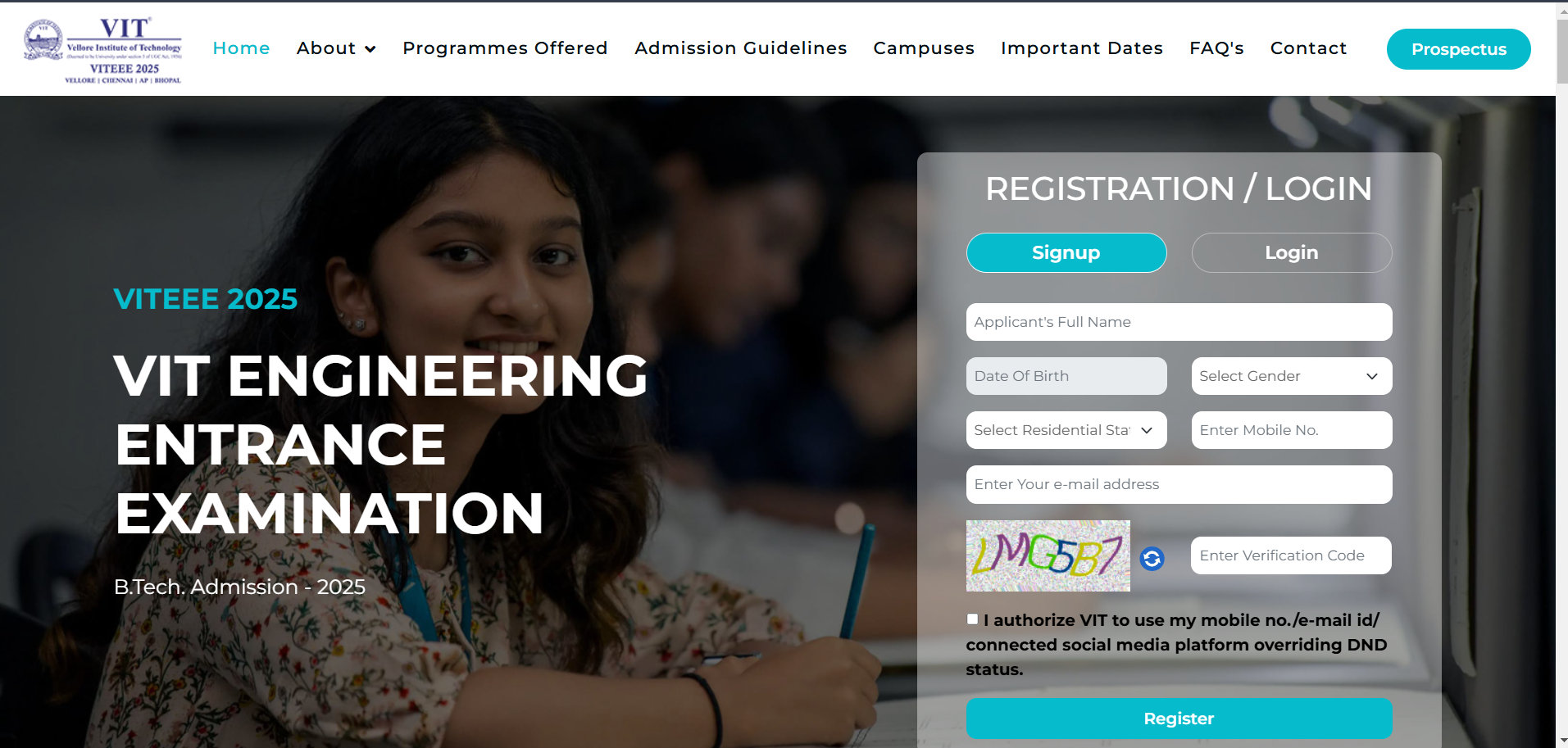 VITEEE Registration 2025