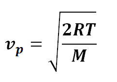 Most Probable Speed of Gas Molecules Formula