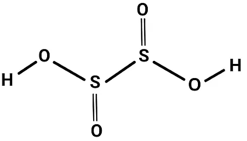Hyposulfurous Acid Formula