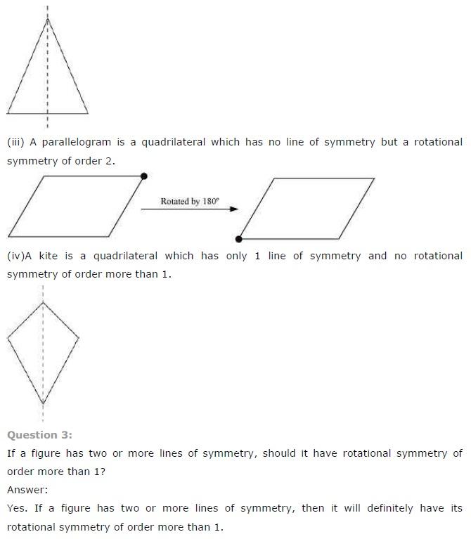 NCERT Solutions for Class 7 Maths Symmetry Exercise 14.4