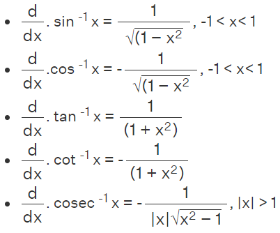 Differentiation of Inverse Trigonometric Functions