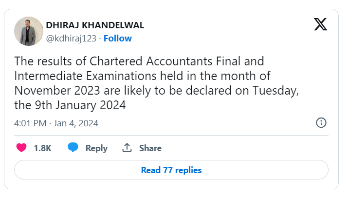 CA Result Nov 2023