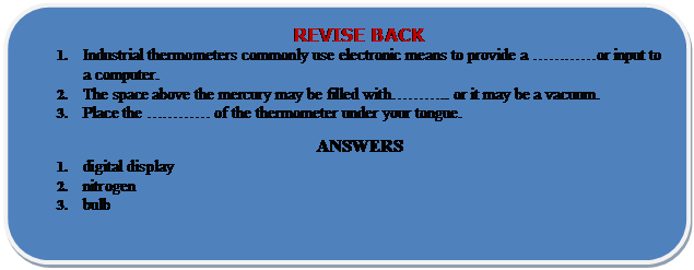 thermometer revision