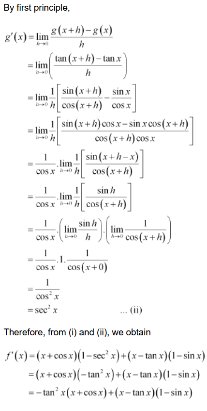 chapter 13-Limits and Derivatives Miscellaneous Exercise