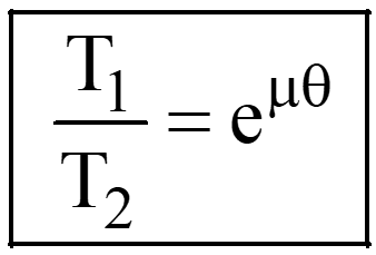Belt friction formula