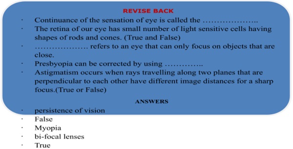 Care of the eyes