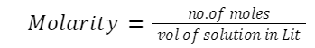 Molarity (M)