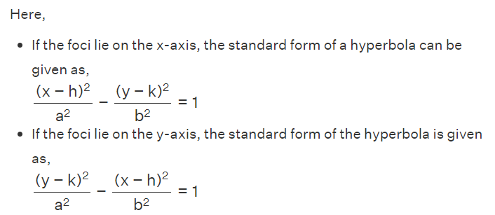 Hyperbola Formula 