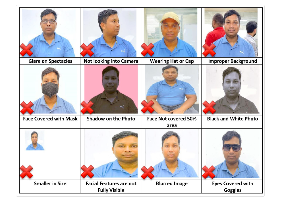 IIT JAM 2025 Samples of Unacceptable Photographs