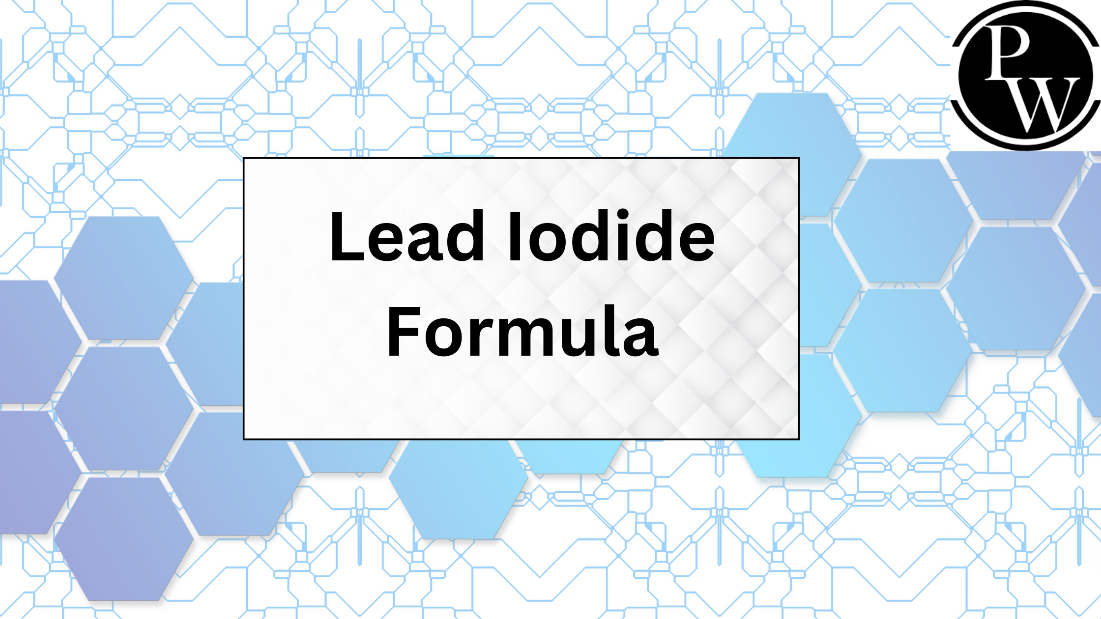 Lead Iodide Formula