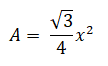 Formula for the Area of One Face of a Regular Tetrahedron