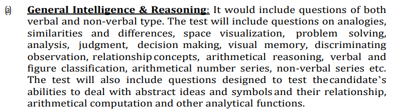 SSC Stenographer Reasoning Syllabus 2023