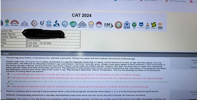 cat answer key 2024
